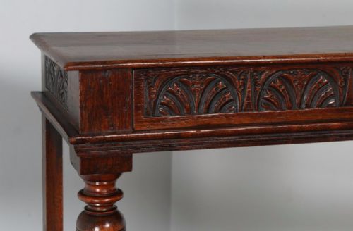 fig 4. Antique Charles II Style Oak Buffet Server Sideboard Dumbwaiter (Circa 1820)