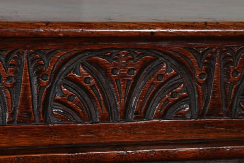 fig 5. Antique Charles II Style Oak Buffet Server Sideboard Dumbwaiter (Circa 1820)