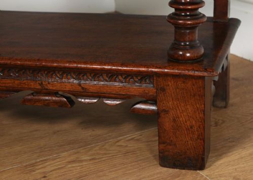 fig 8. Antique Charles II Style Oak Buffet Server Sideboard Dumbwaiter (Circa 1820)