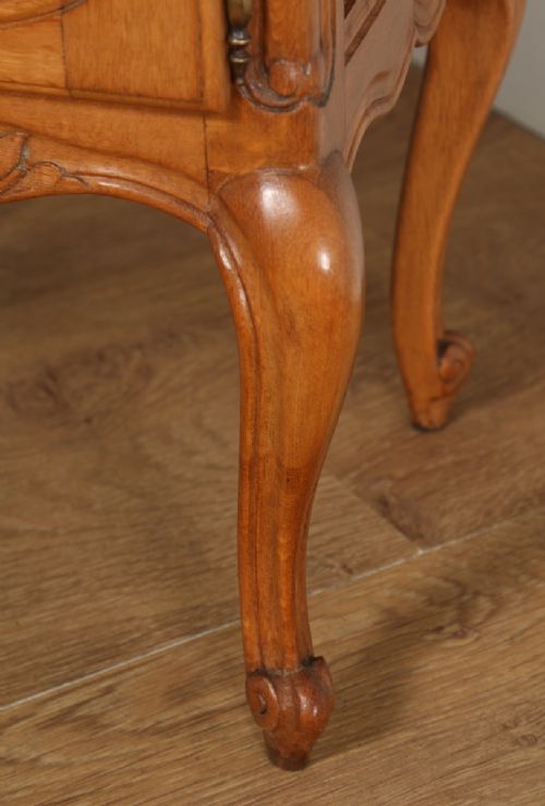 fig 6. Pair of Antique French Louis XV1 Style Oak Bedside Tables (Circa 1920)