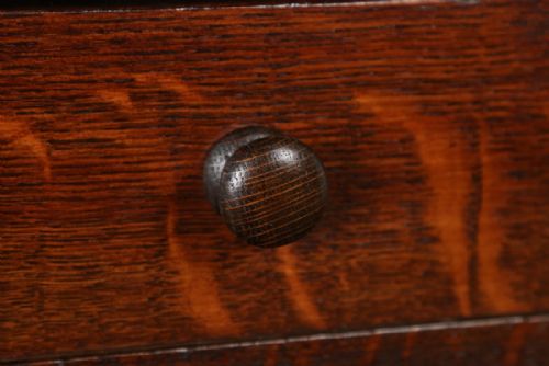 fig 3. Antique English Victorian Oak & Leather 5ft Partner’s Pedestal Office Desk (Circa 1860)