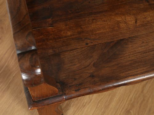 fig 6. Antique French 5ft 11” Breton Chestnut Hall Settle Bench (Circa 1850)