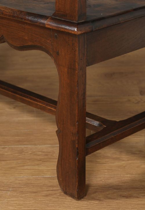 fig 7. Antique French 5ft 11” Breton Chestnut Hall Settle Bench (Circa 1850)