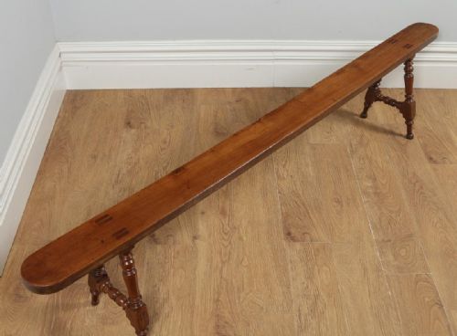 fig 4. Antique Pair of 7ft 10” French Provincial Cherry Wood Kitchen Benches (Circa 1860)