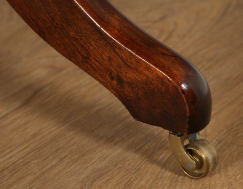 fig 9. Antique English Edwardian Mahogany & Red Leather Revolving Office Desk Armchair (Circa 1910)