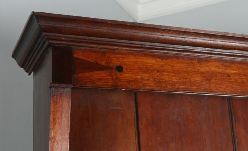 fig 4. Antique Welsh Anglesey Talwrn Breakfront Georgian Oak Dresser Base & Rack (Circa 1810)
