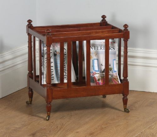 Antique English Georgian Regency Mahogany Canterbury / Magazine Rack (Circa 1830)