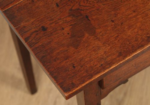 fig 5. Antique English Georgian Oak Country Side Hall Table (Circa 1790)