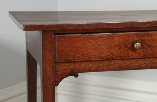 fig 6. Antique English Georgian Oak Country Side Hall Table (Circa 1790)