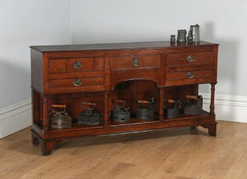 Antique Welsh Georgian Regency Oak Pot Board Potboard Dresser Base Sideboard (Circa 1810)