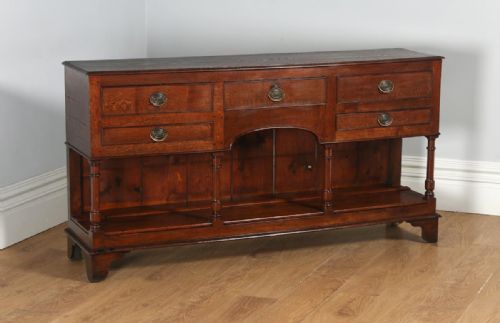 fig 1. Antique Welsh Georgian Regency Oak Pot board Potboard Dresser Base Sideboard (Circa 1810)