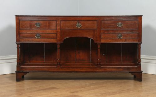 fig 2. Antique Welsh Georgian Regency Oak Pot board Potboard Dresser Base Sideboard (Circa 1810)