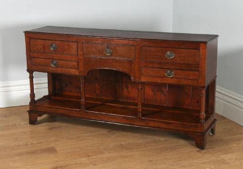 fig 3. Antique Welsh Georgian Regency Oak Pot board Potboard Dresser Base Sideboard (Circa 1810)