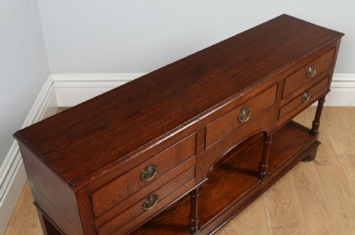 fig 4. Antique Welsh Georgian Regency Oak Pot board Potboard Dresser Base Sideboard (Circa 1810)