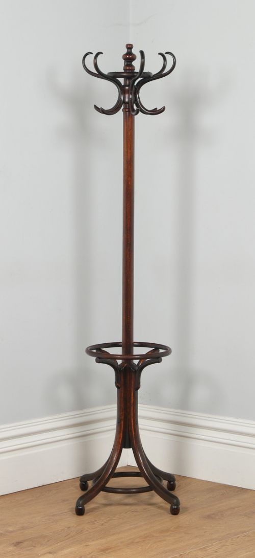 fig 4. Antique Edwardian Bentwood Coat, Hat, Stick & Umbrella Hallstand (Circa 1910)