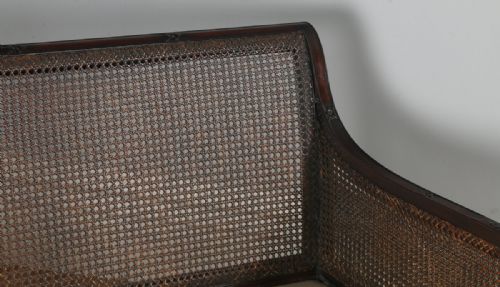 fig 3. Antique English Edwardian Chippendale Style Three Piece Mahogany & Cane Bergere Chair Suite (Circa 1900)