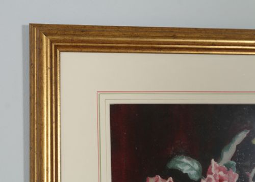 fig 2. Antique English Watercolour Painting of Flowers in a Vase by Helen Seddon (Circa 1930)