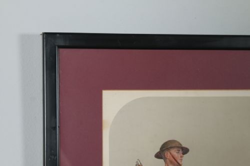 fig 2. Antique English Watercolour Print of Four Soldiers, by Artist with Initials ‘DM’ (Circa 1925)