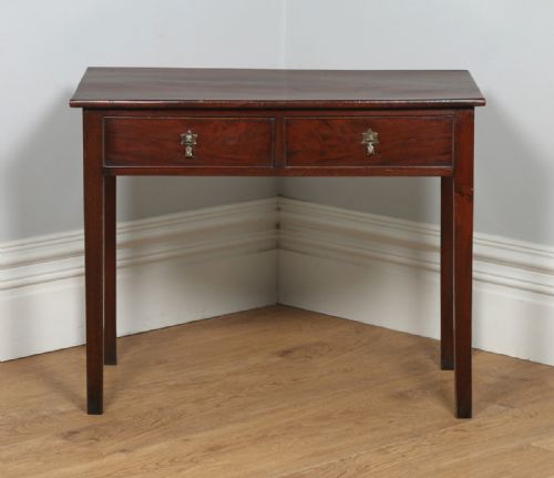 fig 1. Antique English Georgian Mahogany Occasional Hall Side Table (Circa 1800)