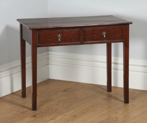 fig 2. Antique English Georgian Mahogany Occasional Hall Side Table (Circa 1800)