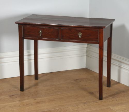 fig 3. Antique English Georgian Mahogany Occasional Hall Side Table (Circa 1800)