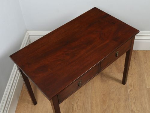 fig 4. Antique English Georgian Mahogany Occasional Hall Side Table (Circa 1800)