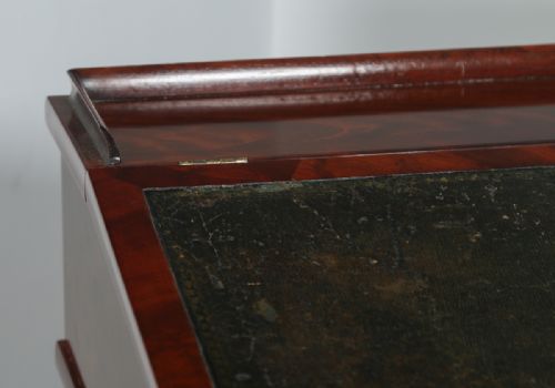 fig 3. Antique English Georgian Regency Flame Mahogany Davenport Writing Office Desk (Circa 1820)