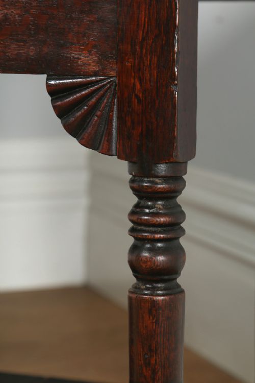 fig 7. Antique Welsh Regency Georgian Oak Potboard Low Dresser Base Sideboard (Circa 1810)