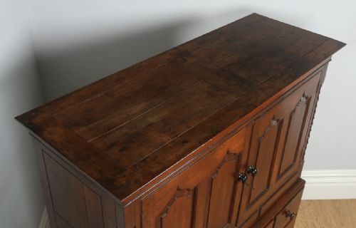 fig 1. Antique Georgian Welsh Housekeepers Oak “Carmarthen Coffer” Food Cupboard (Circa 1790)