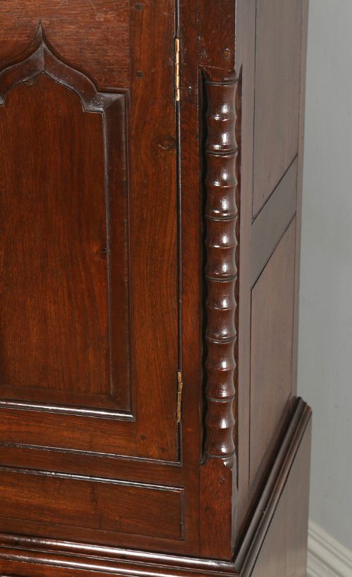 fig 7. Antique Georgian Welsh Housekeepers Oak “Carmarthen Coffer” Food Cupboard (Circa 1790)