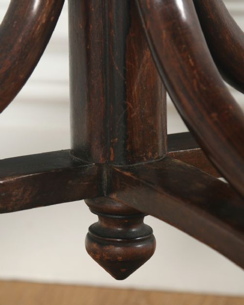 fig 6. Antique English Edwardian Bentwood Coat, Hat, Hall, Stand, Stick & Umbrella Demi Lune Hallstand (Circa 1910)