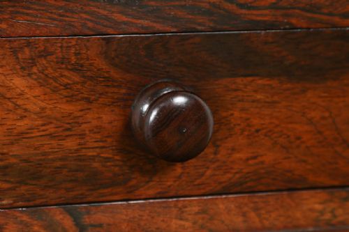 fig 7. Antique English William IV Rosewood & Birds Eye Maple Work Sewing Chess Games Table (Circa 1830)