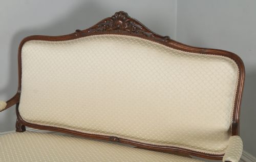 fig 2. Antique French Louis XVI Style Walnut Three Piece Suite Comprising One Sofa & Two Armchairs (Circa 1860)