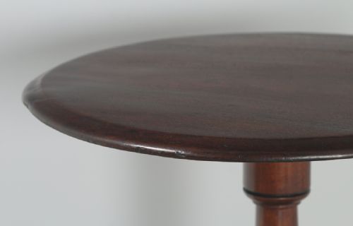 fig 7. Antique French Provincial Walnut Circular Wine Lamp Tripod Table (Circa 1870)