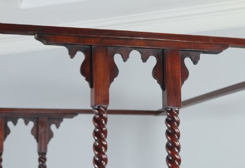 fig 6. Antique 5ft 10” Colonial Raj Victorian Bombay Mahogany Four Poster Bed (Circa 1880)