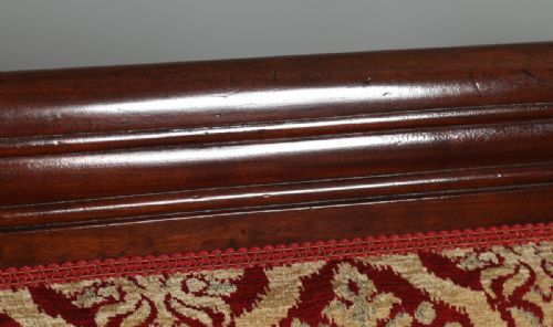 fig 4. Antique English Victorian Mahogany Upholstered Double Ended Couch Sofa Settee (Circa 1850)