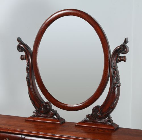 fig 3. Antique Victorian Anglo Indian Colonial Teak Makeup Dressing Table With Mirror (Circa 1860)