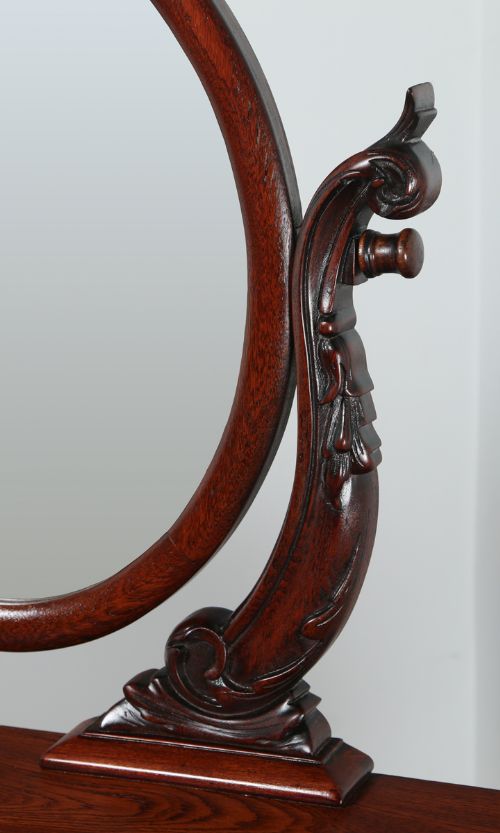fig 4. Antique Victorian Anglo Indian Colonial Teak Makeup Dressing Table With Mirror (Circa 1860)