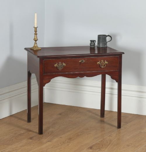 Antique English Georgian Mahogany Occasional Hall Side Table (Circa 1790)

