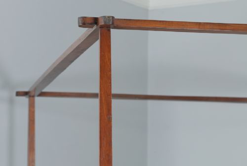 fig 7. Antique 5ft King Size Art Deco Colonial Raj Mahogany Four Poster Bed (Circa 1920)