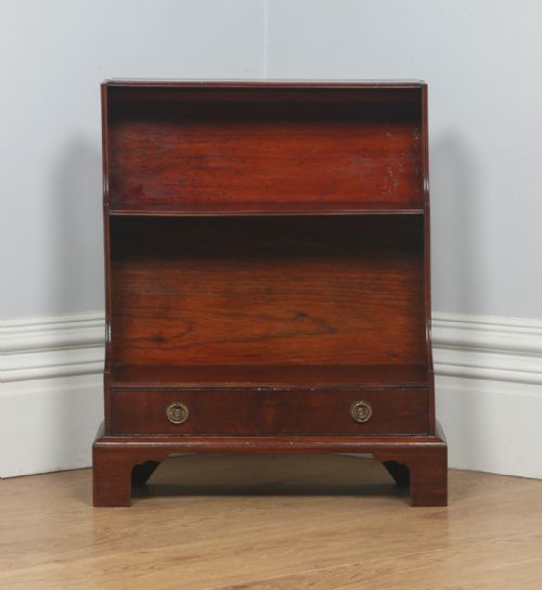fig 2. Antique English Georgian Regency Style Small Mahogany Waterfall Bookcase (Circa 1900)