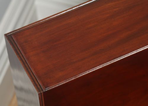 fig 5. Antique English Georgian Regency Style Small Mahogany Waterfall Bookcase (Circa 1900)