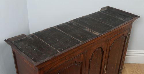 fig 2. Antique Georgian English Oak Housekeepers Hanging Press Cupboard (Circa 1780)