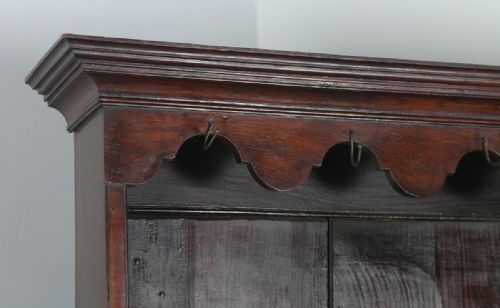 fig 2. Antique Welsh Georgian Oak Dresser Base & Rack Sideboard Cupboard (Circa 1800)