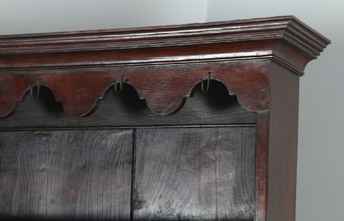 fig 3. Antique Welsh Georgian Oak Dresser Base & Rack Sideboard Cupboard (Circa 1800)