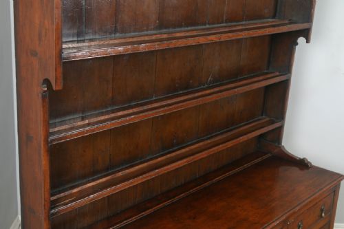 fig 3. Antique Welsh Georgian Pine Dresser Base & Rack Sideboard Cupboard (Circa 1800)