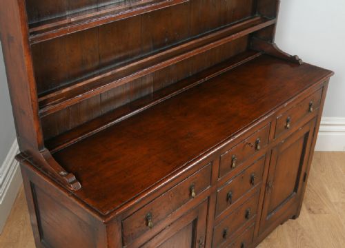 fig 4. Antique Welsh Georgian Pine Dresser Base & Rack Sideboard Cupboard (Circa 1800)