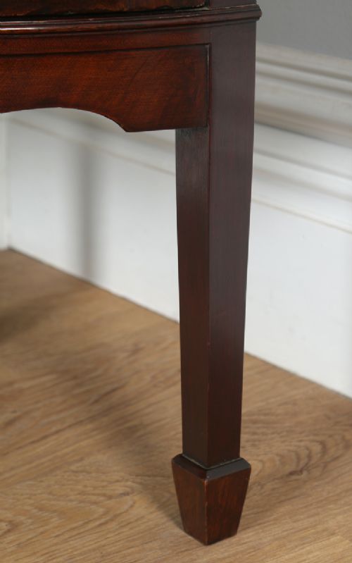 fig 8. Antique English Edwardian Mahogany Bow Front Glazed Corner Display Cabinet (Circa 1900)