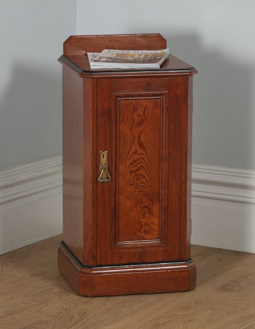 fig 7. Antique English Victorian Gothic Pitch Pine & Ebony Four Piece Bedroom Suite (Circa 1890)