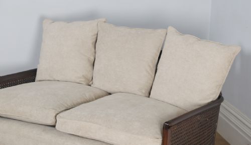 fig 2. Antique English Edwardian Three Piece Mahogany & Cane Bergere Suite (Circa 1910)